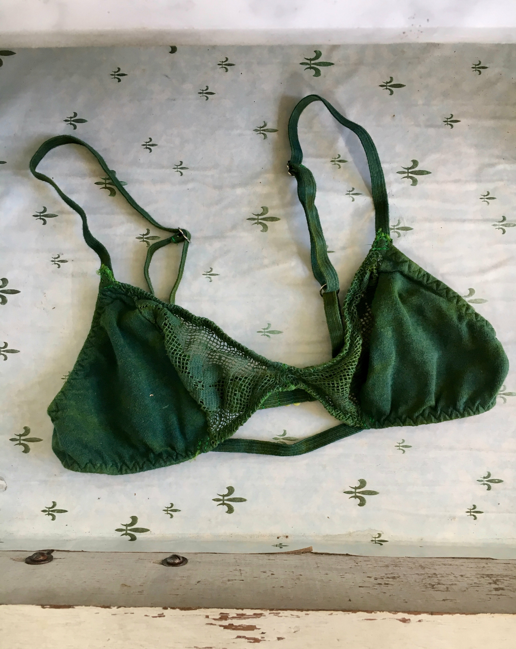 Lucky Star Bralette: in Emerald Daisy Lace